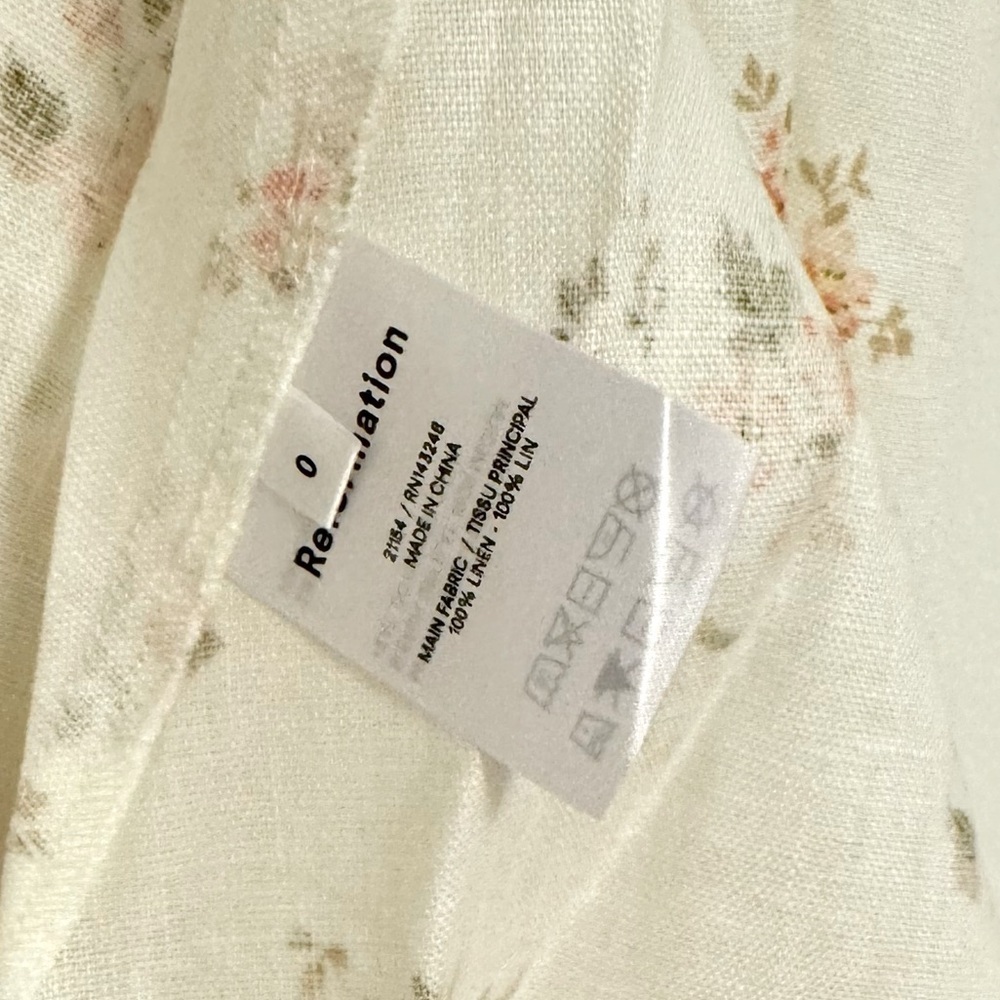 Reformation Canopy Linen Dress in Mildred Size 0 - Picture 5 of 7